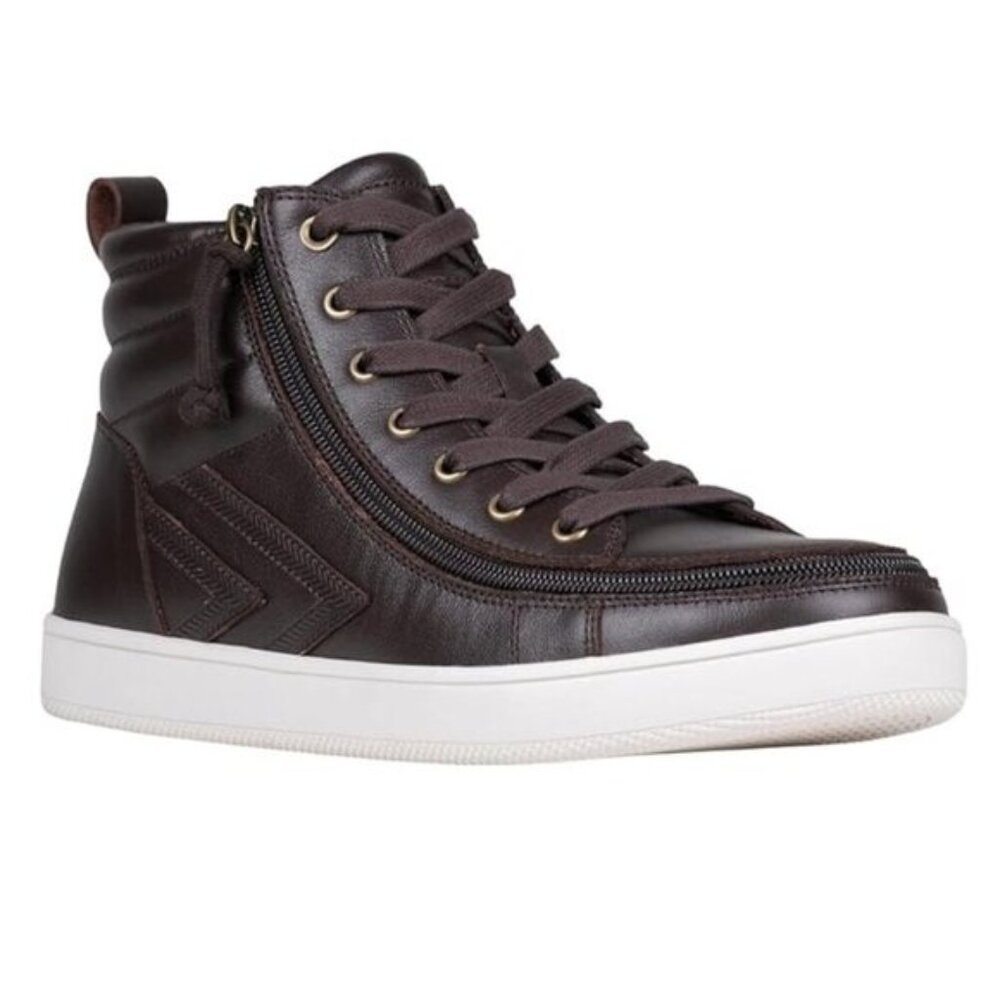NEW Billy Footwear Mens Ten9 Adaptive Hi-Top Leather Sneakers Size 11.5 W KF273